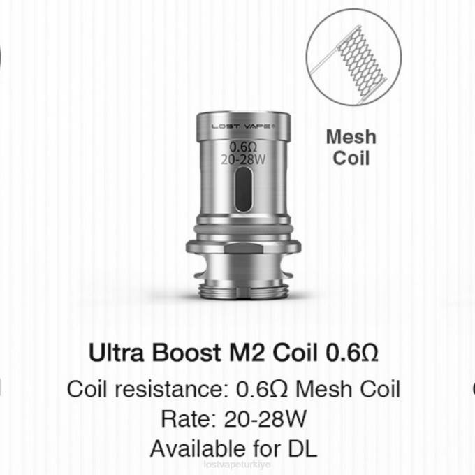 Lost Vape Near Me Türkiye - Lost Vape Ultra takviye bobinleri (5'li paket) m2 v2 0.6ohm RV2V347