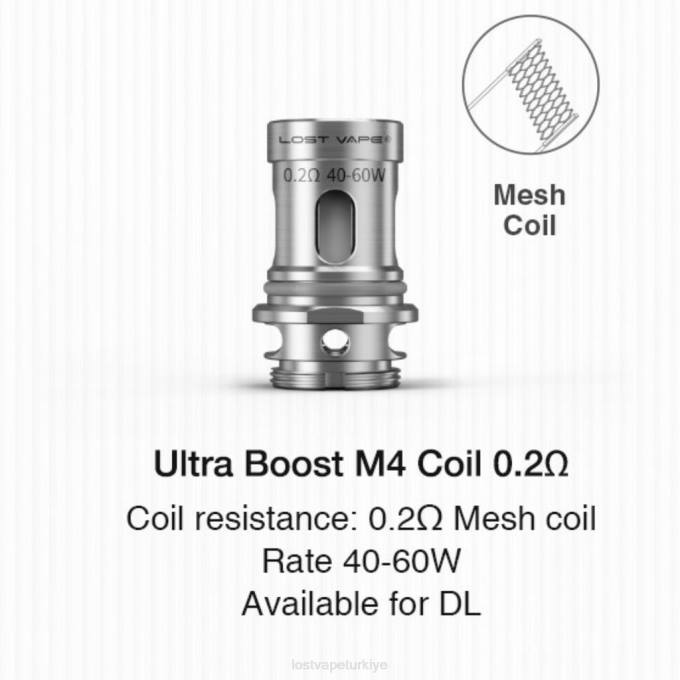 Lost Vape Orion - Lost Vape Ultra takviye bobinleri (5'li paket) m4 v2 0.2ohm RV2V349