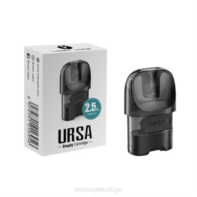 Lost Vape Review Türkiye - Lost Vape URSA yedek bölmeler siyah (2 ml boş kapsül kartuşu) RV2V215