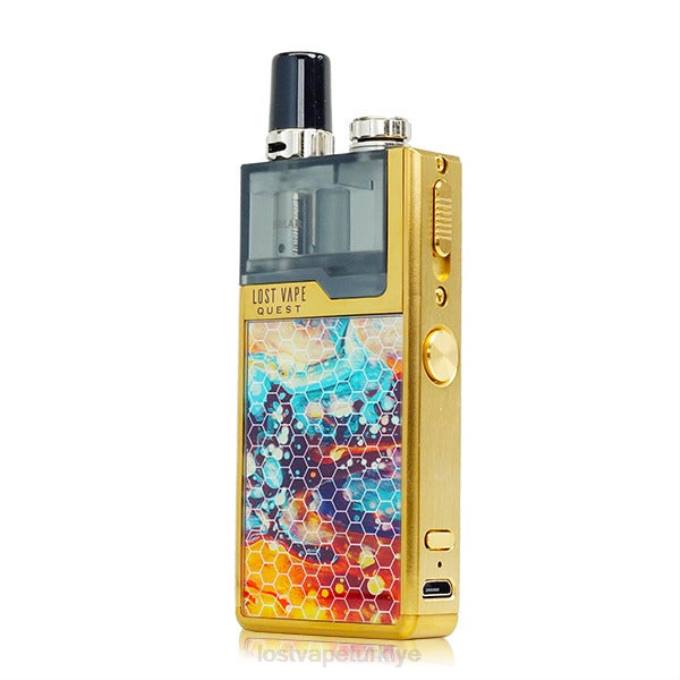 Lost Vape Türkiye - Lost Vape Quest orion q pod cihazı tam kiti altın/göz kamaştırıcı RV2V471