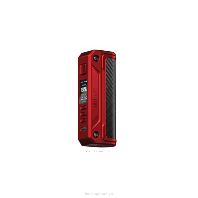 Lost Vape Ankara - Lost Vape Thelema yalnız 100w modu mat kırmızı/karbon fiber RV2V253