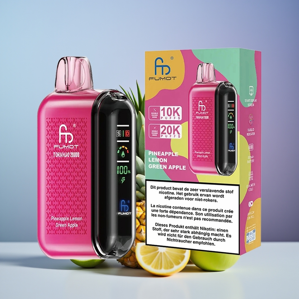 Fumot Tornado 20000 Ananas Limon Yeşil Elma Dual Mesh Coil