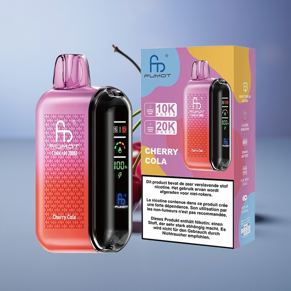 Fumot Tornado 20000 Kiraz Kola Dual Mesh Coil