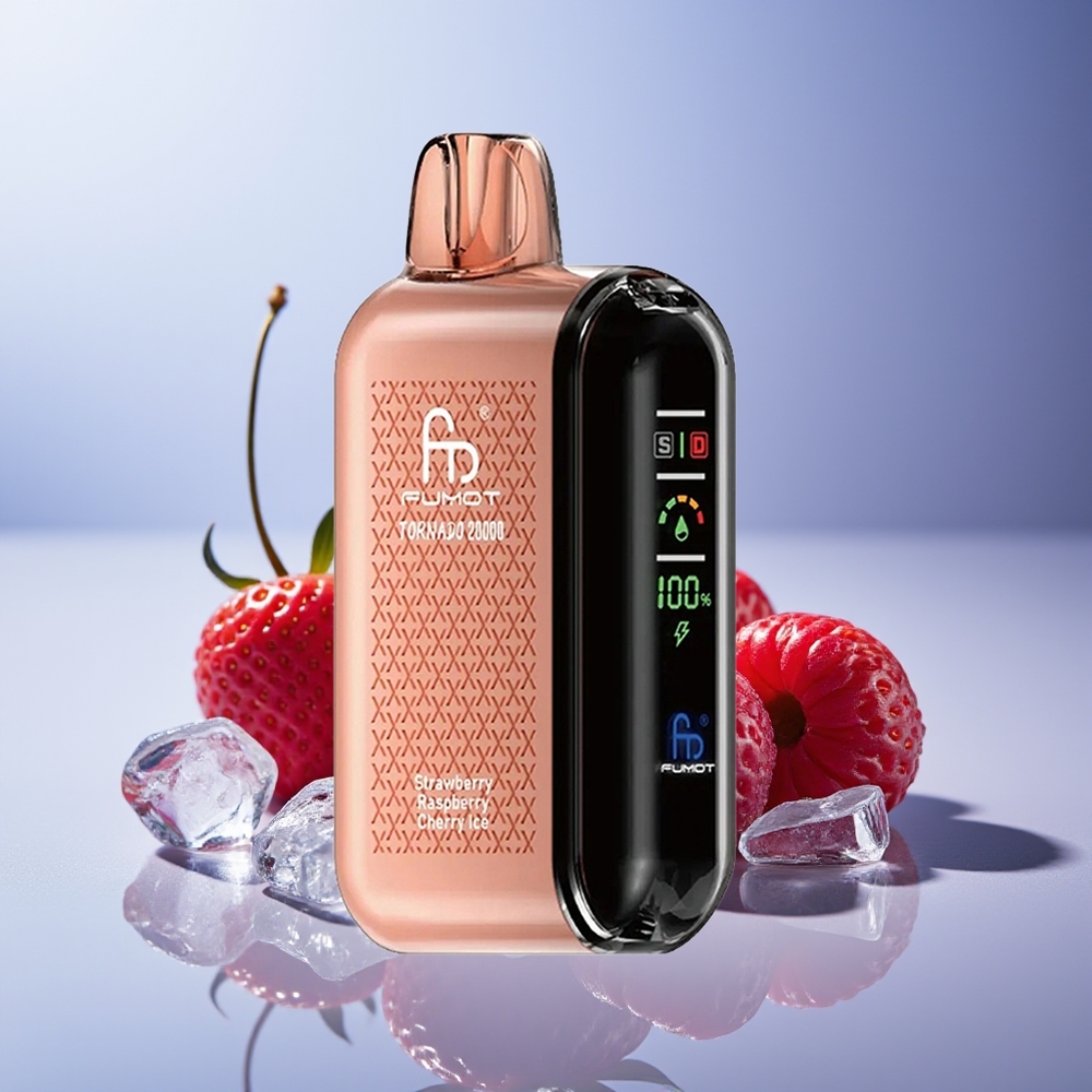 Fumot Tornado 20000 Çilek Ahududu Kiraz Buz Dual Mesh