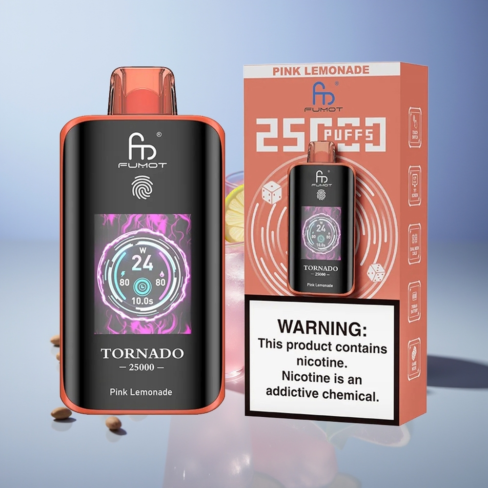 Fumot Tornado 25000 Pembe Limonata HD Ekran