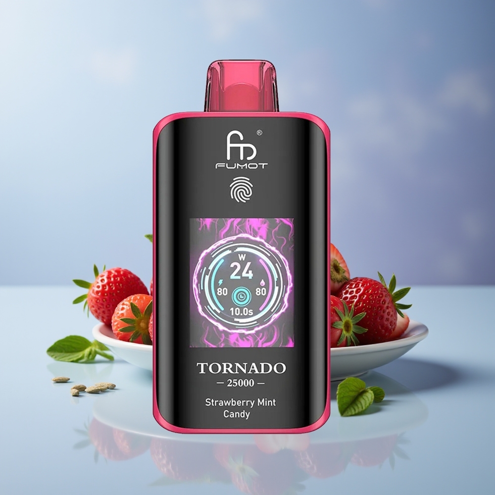 Fumot Tornado 25000 Çilek Nane Şeker Ekranlı