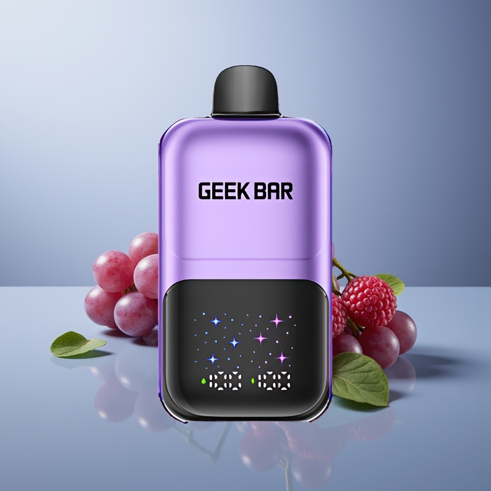 GEEK BAR 2GO 20ml 50000 Üzüm & Ahududu Etkileşimli Büyük Ekran