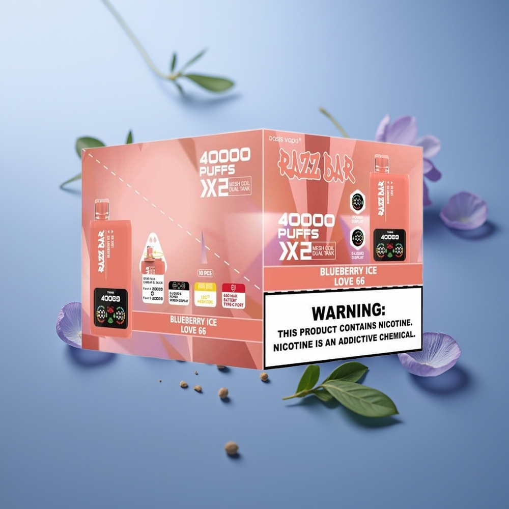 Razz Bar 40000 Mavi Dondurma - Aşk 66 Tip-C Port
