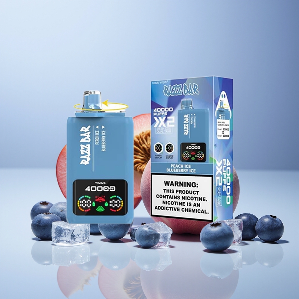 Razz Bar 40000 Şeftali Buz - Yaban Mersini Buz Tip-C Port