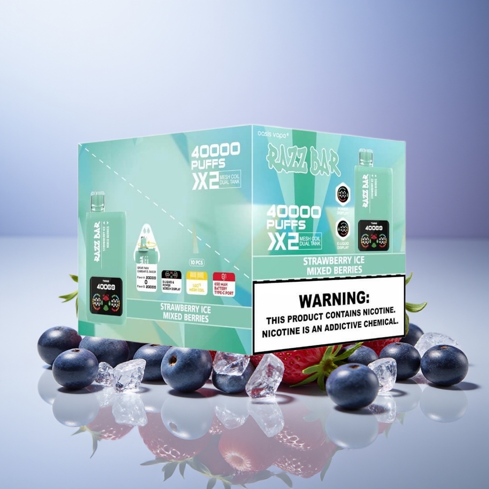 Razz Bar 40000 Çilek Buz - Karışık Meyveler Tip-C Port