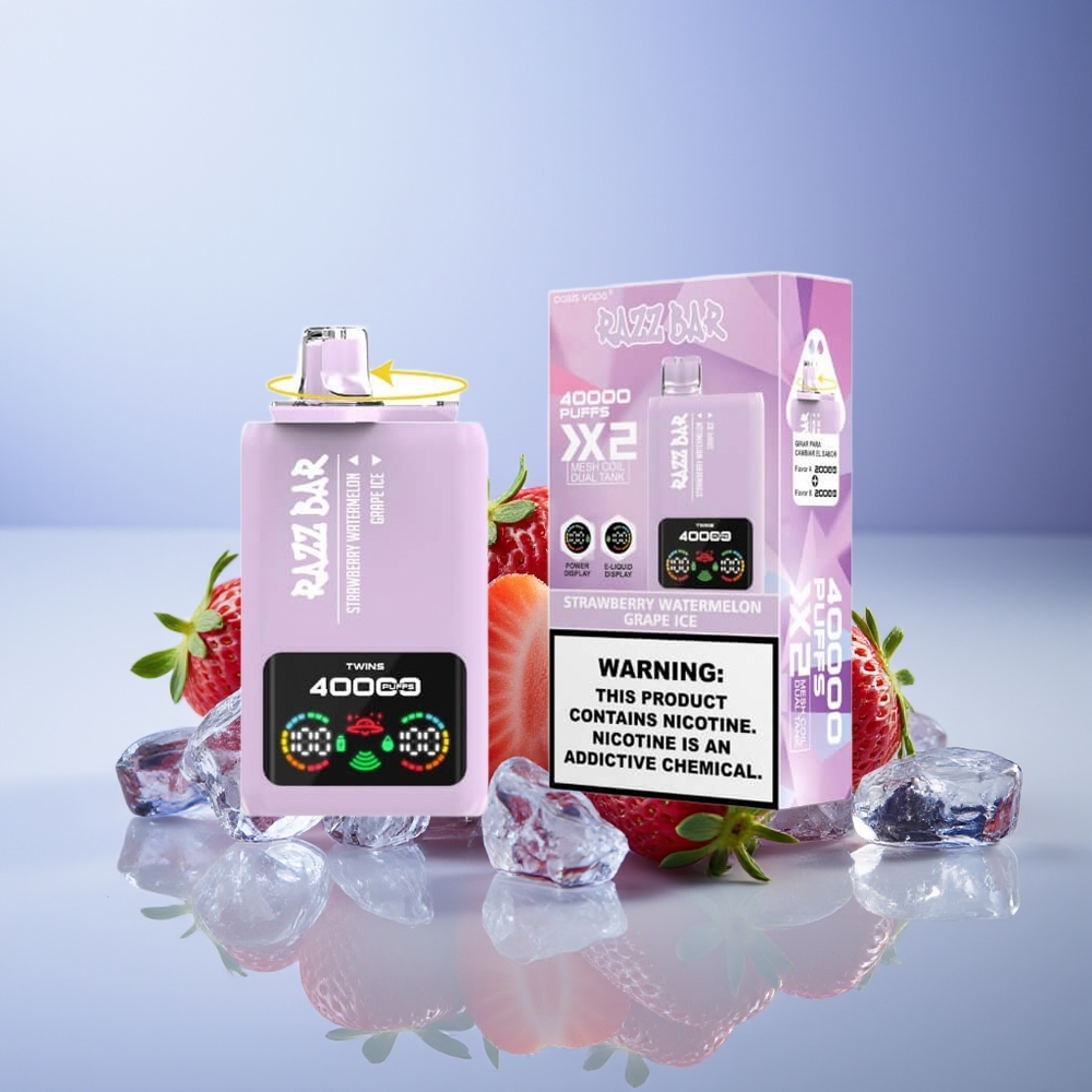 Razz Bar 40000 Çilek Karpuz - Üzüm Buzu Mesh Coil