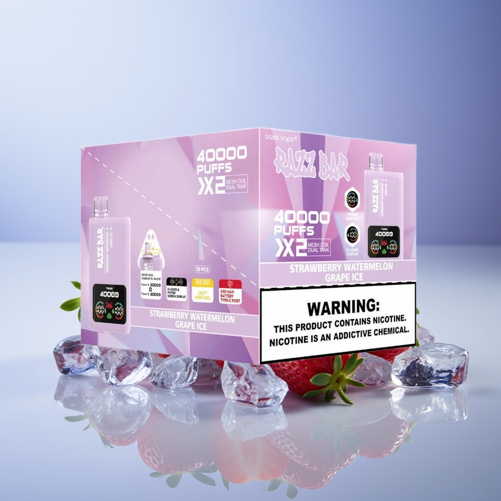 Razz Bar 40000 Çilek Karpuz - Üzüm Buzu Mesh Coil