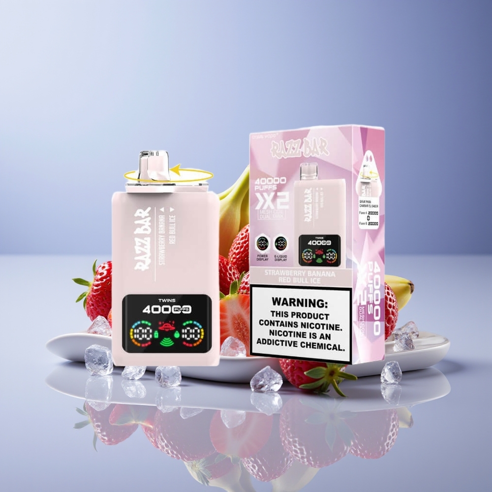 Razz Bar 40000 Çilek Muz - Red Bull Buz Tip Ekranlı