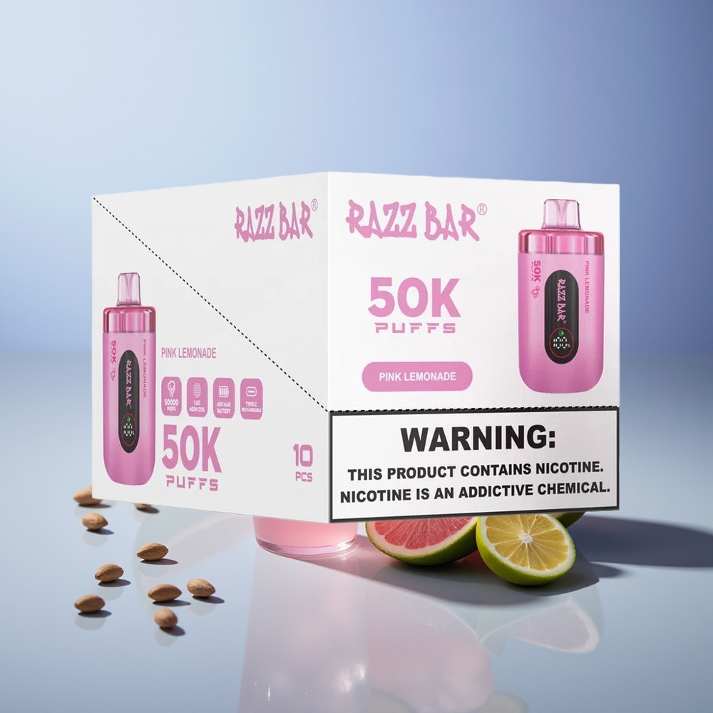 Razz Bar 50K Pembe Limonata 1.0 Ohm Örgülü Seramik