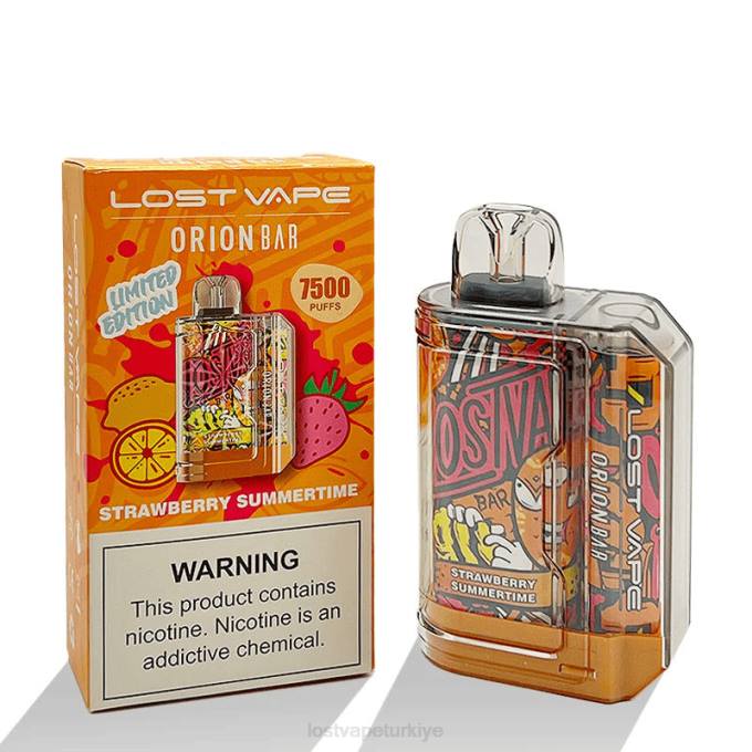 Lost Vape Dealers Near Me - Lost Vape Orion tek kullanımlık bar | 7500 puf | 18 ml | 50mg çilek yaz mevsimi RV2V98