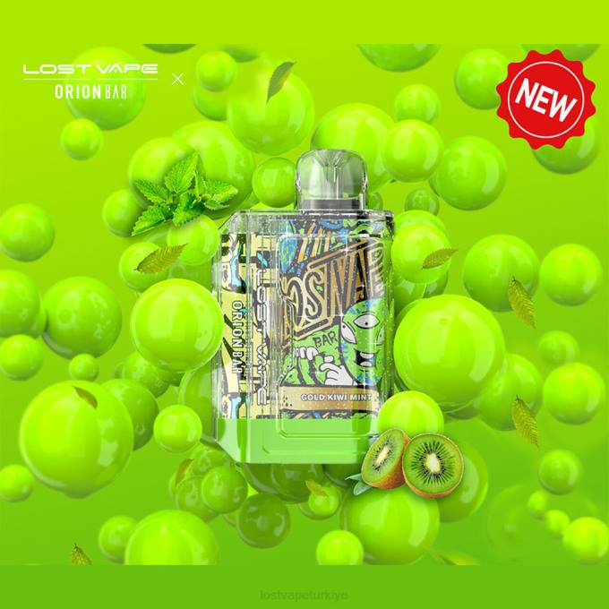 Lost Vape Orion - Lost Vape Orion tek kullanımlık bar | 7500 puf | 18 ml | 50mg altın kivi nane RV2V89