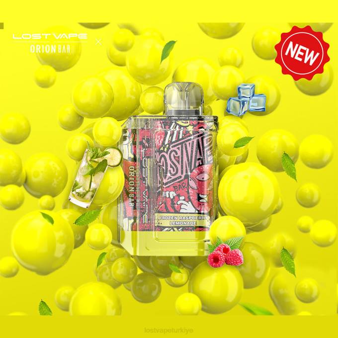 Lost Vape Ursa Nano Türkiye - Lost Vape Orion tek kullanımlık bar | 7500 puf | 18 ml | 50mg dondurulmuş ahududu limonatası RV2V92